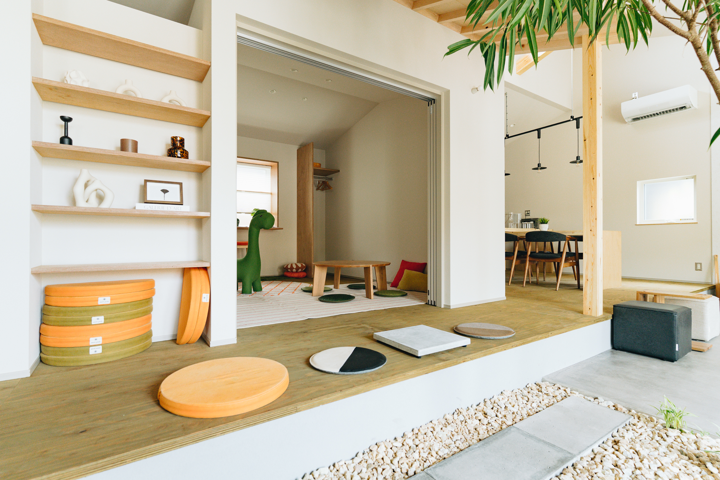 千葉市若葉区高品。新築平屋。趣味を楽しむ土間